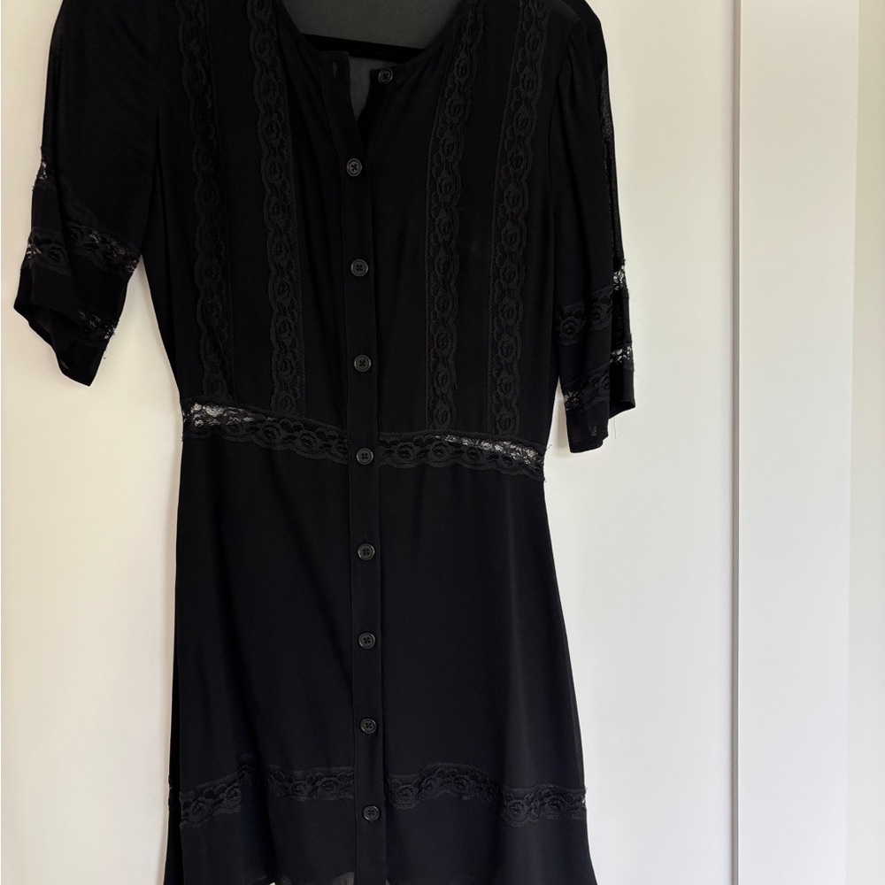Reformation Black Long Sleeve Dress